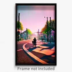 Pixel Art Poster - Quaint Crossing (8 Bit Psychedelic Trippy Video Game Print)