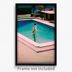 Pixel Art Poster - Puny Pool (8 Bit Psychedelic Trippy Weird Video Game Print)