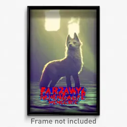 Pixel Art Poster - Faraway Menagerie (8 Bit Psychedelic Trippy Video Game Print)