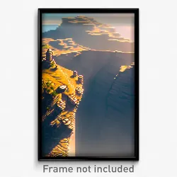 Pixel Art Poster - Warlike Promontory (8 Bit Psychedelic Video Game Print)