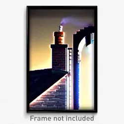 Pixel Art Poster - Esteemed Chimney (8 Bit Psychedelic Trippy Video Game Print)