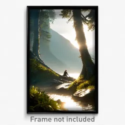 Pixel Art Poster - Graceful Wilderness (8 Bit Psychedelic Video Game Print)