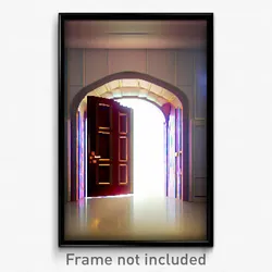 Pixel Art Poster - Imaginative Door (8 Bit Psychedelic Trippy Video Game Print)
