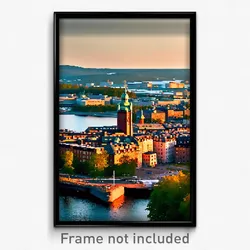 Pixel Art Poster - Zealous Swedish City (8 Bit Psychedelic Video Game Print)