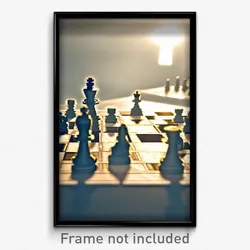 Pixel Art Poster - Subtle Chess Board (8 Bit Psychedelic Video Game Print)