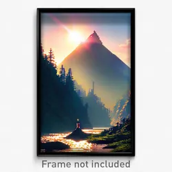 Pixel Art Poster - Pretty Peak (8 Bit Psychedelic Trippy Weird Video Game Print)