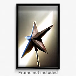 Pixel Art Poster - Worn Star (8 Bit Psychedelic Trippy Weird Video Game Print)