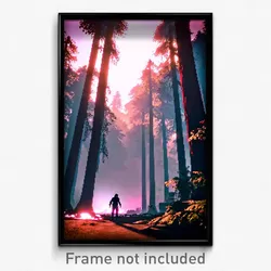 Pixel Art Poster - Infamous Forest (8 Bit Psychedelic Trippy Video Game Print)