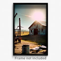 Pixel Art Poster - Tattered Ranch (8 Bit Psychedelic Trippy Video Game Print)