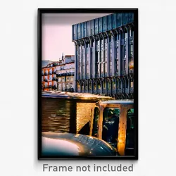 Pixel Art Poster - Metallic Lisbon (8 Bit Psychedelic Trippy Video Game Print)
