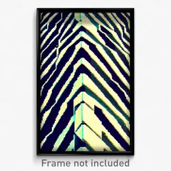 Pixel Art Poster - Zigzag Redoubt (8 Bit Psychedelic Trippy Video Game Print)