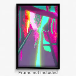 Pixel Art Poster - Glitch Art Way (8 Bit Psychedelic Trippy Video Game Print)