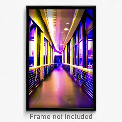 Pixel Art Poster - Glamorous Walkway (8 Bit Psychedelic Trippy Video Game Print)