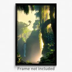Pixel Art Poster - Graceful Rainforest (8 Bit Psychedelic Video Game Print)