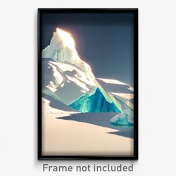 Pixel Art Poster - Familiar Iceberg (8 Bit Psychedelic Trippy Video Game Print)
