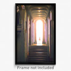 Pixel Art Poster - Vacant Architecture (8 Bit Psychedelic Video Game Print)
