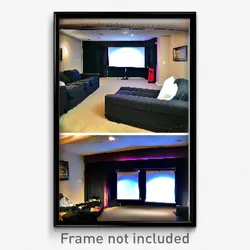 Pixel Art Poster - Unrealistic Home Theatre (8 Bit Psychedelic Video Game Print)