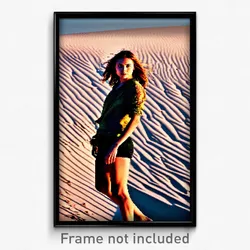 Pixel Art Poster - Nice Dunes (8 Bit Psychedelic Trippy Weird Video Game Print)