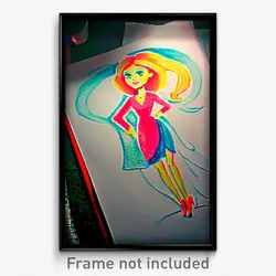 Pixel Art Poster - Vivacious Drawing (8 Bit Psychedelic Trippy Video Game Print)