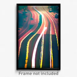 Pixel Art Poster - Adventurous Crossroad (8 Bit Psychedelic Video Game Print)