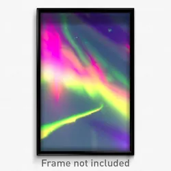 Pixel Art Poster - Glitchy Aurora (8 Bit Psychedelic Trippy Video Game Print)