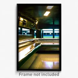 Pixel Art Poster - Shiny Dugout (8 Bit Psychedelic Trippy Video Game Print)