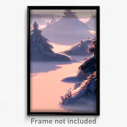 Pixel Art Poster - Frosty Outland (8 Bit Psychedelic Trippy Video Game Print)