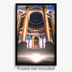 Pixel Art Poster - Gargantuan Mausoleum (8 Bit Psychedelic Video Game Print)