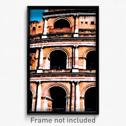 Pixel Art Poster - Authentic Colosseum (8 Bit Psychedelic Video Game Print)