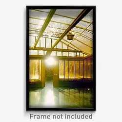 Pixel Art Poster - Golden Greenhouse (8 Bit Psychedelic Trippy Video Game Print)