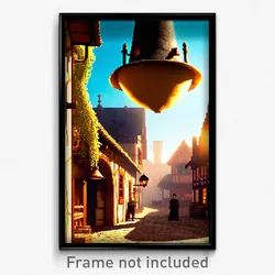 Pixel Art Poster - Warm Hamlet (8 Bit Psychedelic Trippy Weird Video Game Print)