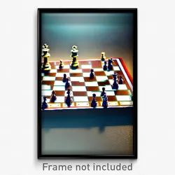 Pixel Art Poster - Made Up Chess (8 Bit Psychedelic Trippy Video Game Print)