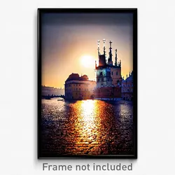 Pixel Art Poster - Rusty Prague (8 Bit Psychedelic Trippy Video Game Print)