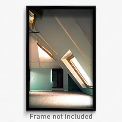 Pixel Art Poster - Deserted Attic (8 Bit Psychedelic Trippy Video Game Print)