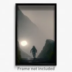Pixel Art Poster - Dreary Climb (8 Bit Psychedelic Trippy Video Game Print)
