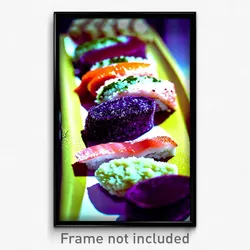Pixel Art Poster - Velvety Sushi (8 Bit Psychedelic Trippy Video Game Print)