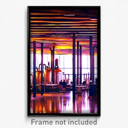 Pixel Art Poster - Slim Brewery (8 Bit Psychedelic Trippy Video Game Print)