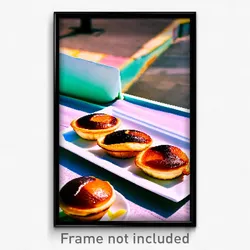 Pixel Art Poster - Spectacular Pastel De Nata (8 Bit Video Game Print)