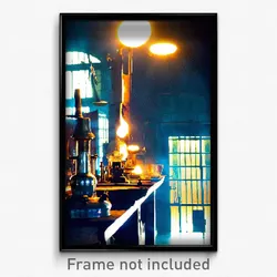 Pixel Art Poster - Glass Smithy (8 Bit Psychedelic Trippy Video Game Print)