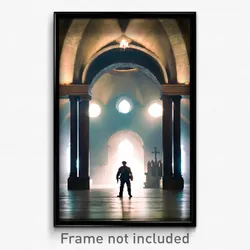 Pixel Art Poster - Hard To Find Crypt (8 Bit Psychedelic Video Game Print)