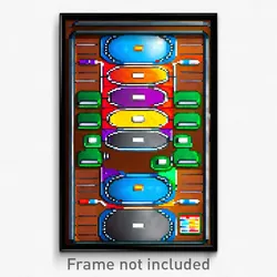 Pixel Art Poster - Outlandish Board Game (8 Bit Psychedelic Video Game Print)