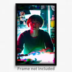 Pixel Art Poster - Cluttered Mind (8 Bit Psychedelic Trippy Video Game Print)