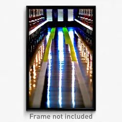 Pixel Art Poster - Reflecting Aisle (8 Bit Psychedelic Trippy Video Game Print)
