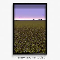 Pixel Art Poster - Modest Flood Plain (8 Bit Psychedelic Video Game Print)