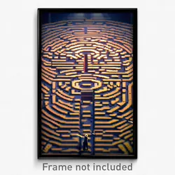 Pixel Art Poster - Major Maze (8 Bit Psychedelic Trippy Weird Video Game Print)