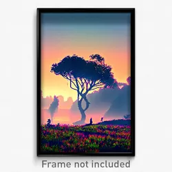 Pixel Art Poster - Unkempt Dreamscape (8 Bit Psychedelic Video Game Print)