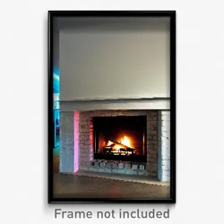 Pixel Art Poster - Unnatural Fireplace (8 Bit Psychedelic Video Game Print)