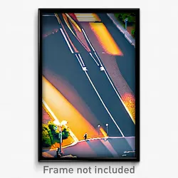 Pixel Art Poster - Nice Intersection (8 Bit Psychedelic Trippy Video Game Print)