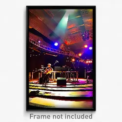 Pixel Art Poster - Bronze Music Venue (8 Bit Psychedelic Video Game Print)