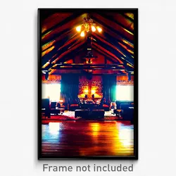 Pixel Art Poster - Dramatic Lodge (8 Bit Psychedelic Trippy Video Game Print)